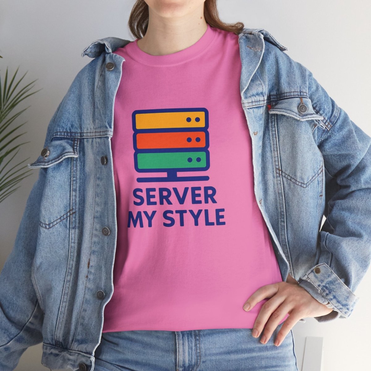 "Server My Style" Unisex Heavy Cotton Tee, Tech Humor Shirt, Geeky Gift, Casual Wear, Birthday Present, Everyday Comfort CW - 1 Royal Blue - AI Tee Hero