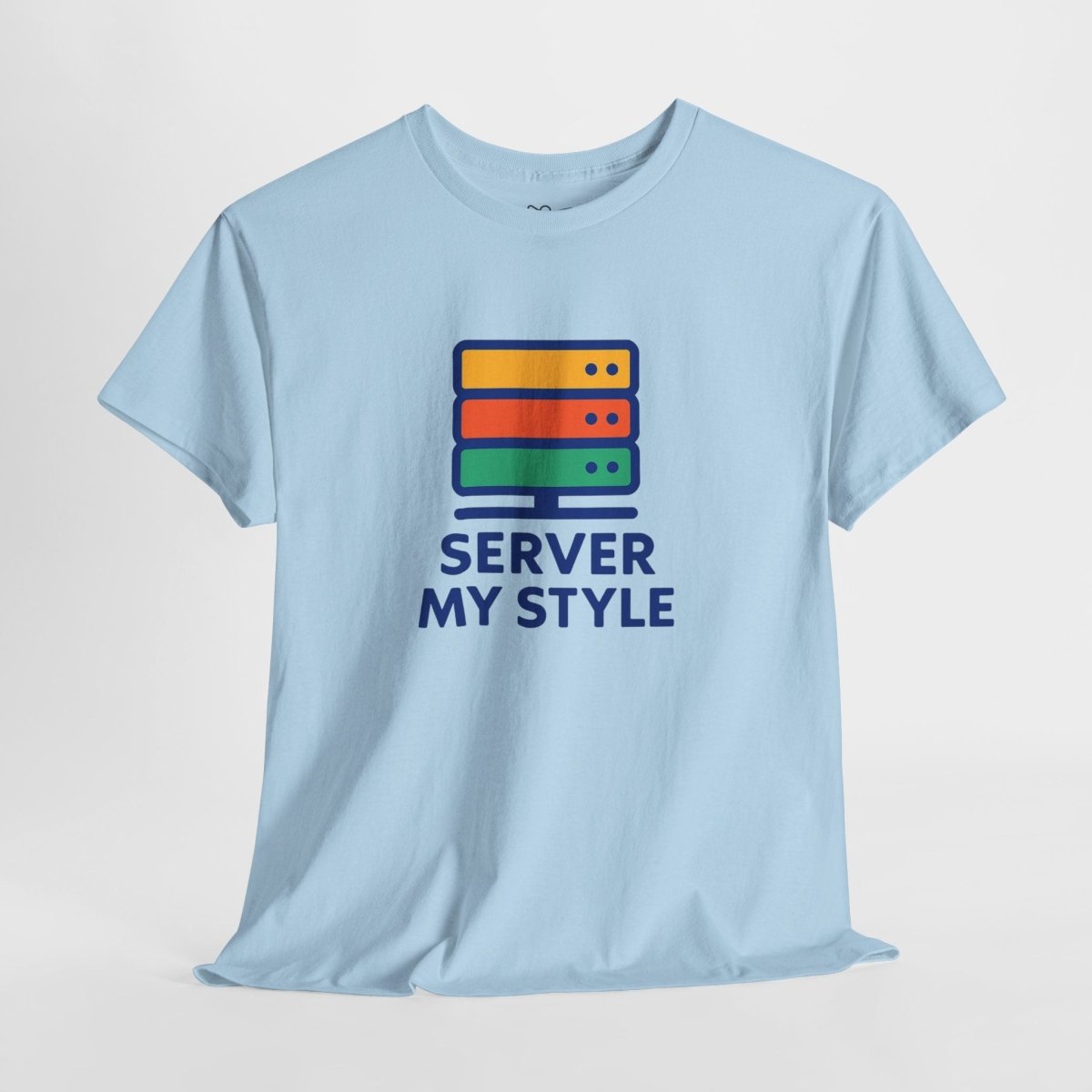 "Server My Style" Unisex Heavy Cotton Tee, Tech Humor Shirt, Geeky Gift, Casual Wear, Birthday Present, Everyday Comfort CW - 1 Royal Blue - AI Tee Hero
