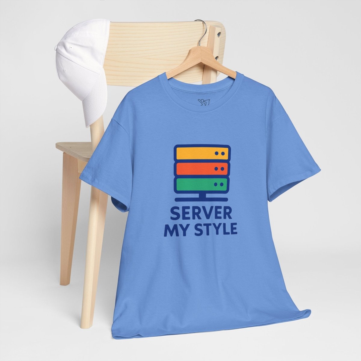 "Server My Style" Unisex Heavy Cotton Tee, Tech Humor Shirt, Geeky Gift, Casual Wear, Birthday Present, Everyday Comfort CW - 1 Royal Blue - AI Tee Hero
