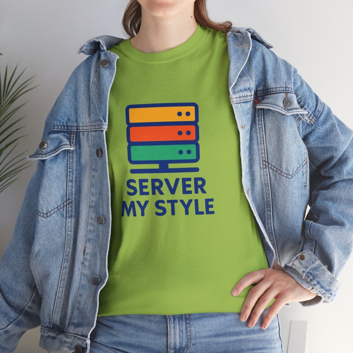"Server My Style" Unisex Heavy Cotton Tee, Tech Humor Shirt, Geeky Gift, Casual Wear, Birthday Present, Everyday Comfort CW - 1 Royal Blue - AI Tee Hero