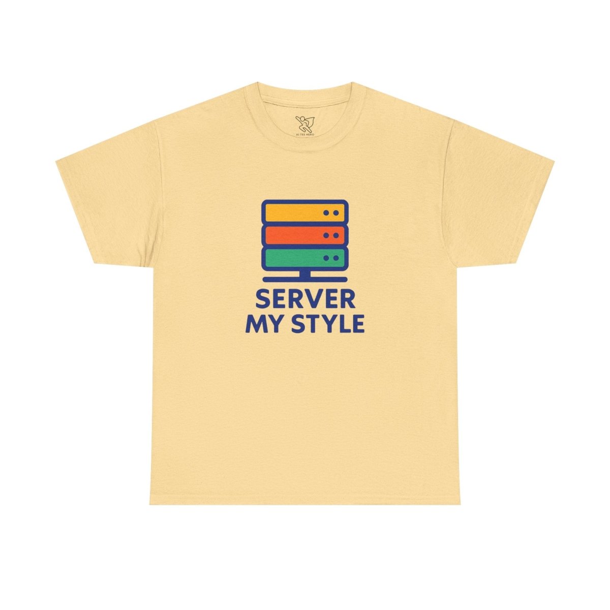 "Server My Style" Unisex Heavy Cotton Tee, Tech Humor Shirt, Geeky Gift, Casual Wear, Birthday Present, Everyday Comfort CW - 1 Royal Blue - AI Tee Hero