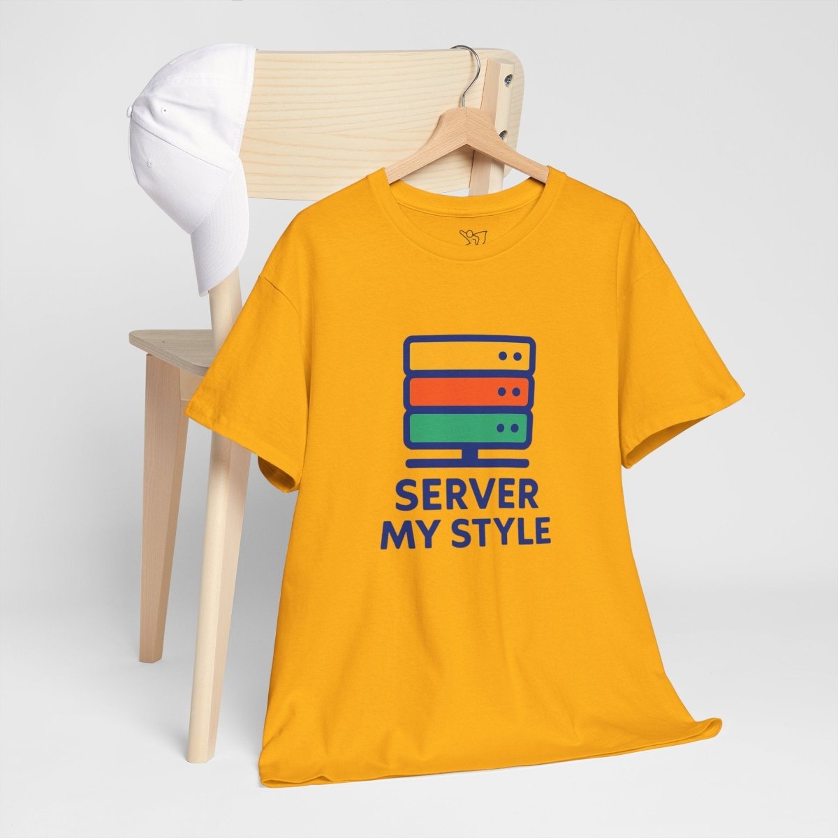 "Server My Style" Unisex Heavy Cotton Tee, Tech Humor Shirt, Geeky Gift, Casual Wear, Birthday Present, Everyday Comfort CW - 1 Royal Blue - AI Tee Hero
