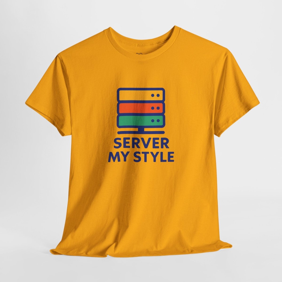 "Server My Style" Unisex Heavy Cotton Tee, Tech Humor Shirt, Geeky Gift, Casual Wear, Birthday Present, Everyday Comfort CW - 1 Royal Blue - AI Tee Hero