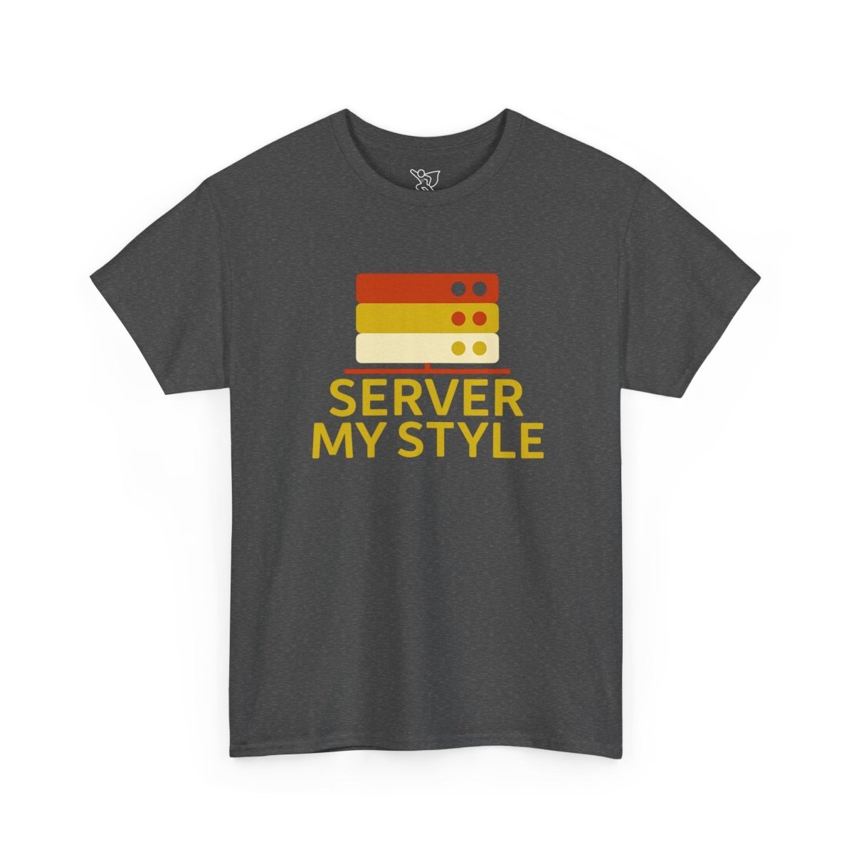 "Server My Style" Unisex Heavy Cotton Tee, Tech Humor Shirt, Geeky Gift, Casual Wear, Birthday Present, Everyday Comfort CW - 2 Yellow Orange - AI Tee Hero