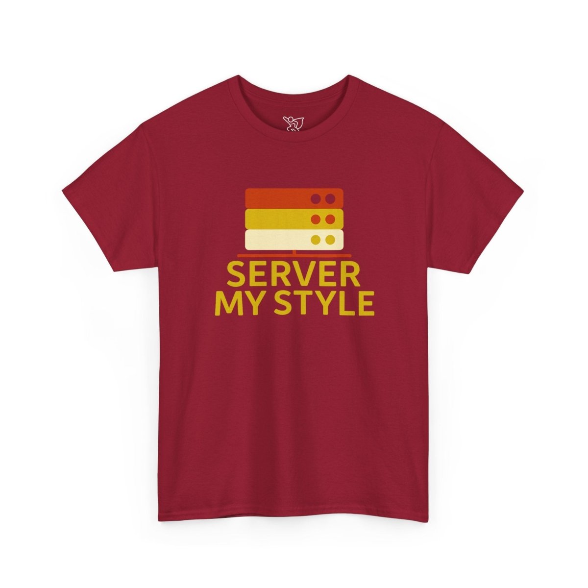 "Server My Style" Unisex Heavy Cotton Tee, Tech Humor Shirt, Geeky Gift, Casual Wear, Birthday Present, Everyday Comfort CW - 2 Yellow Orange - AI Tee Hero