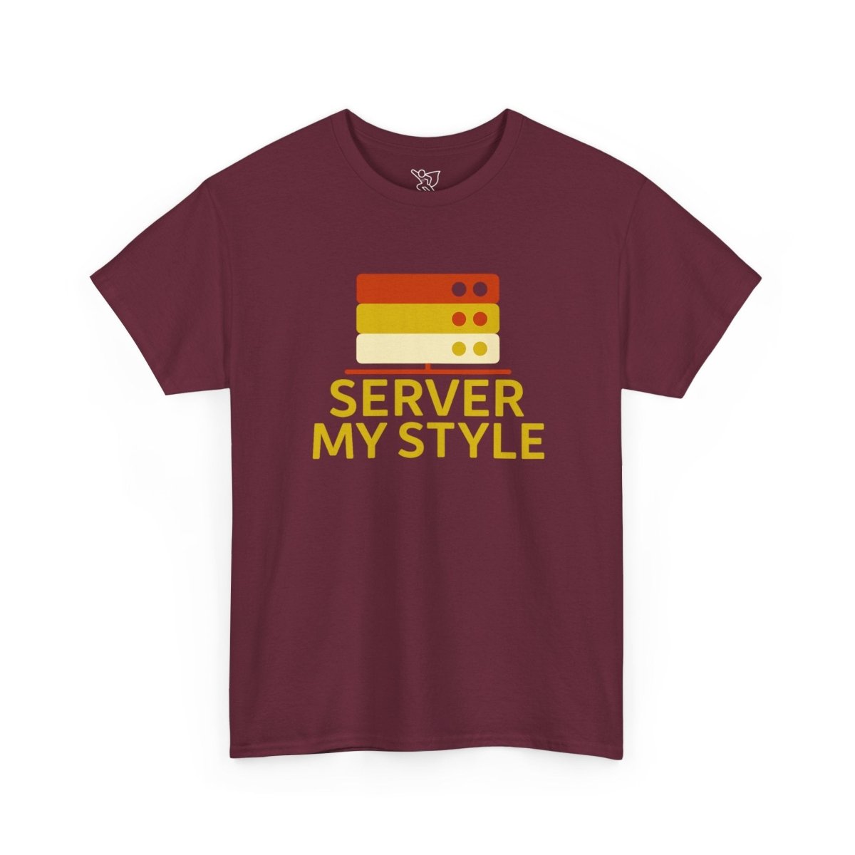 "Server My Style" Unisex Heavy Cotton Tee, Tech Humor Shirt, Geeky Gift, Casual Wear, Birthday Present, Everyday Comfort CW - 2 Yellow Orange - AI Tee Hero