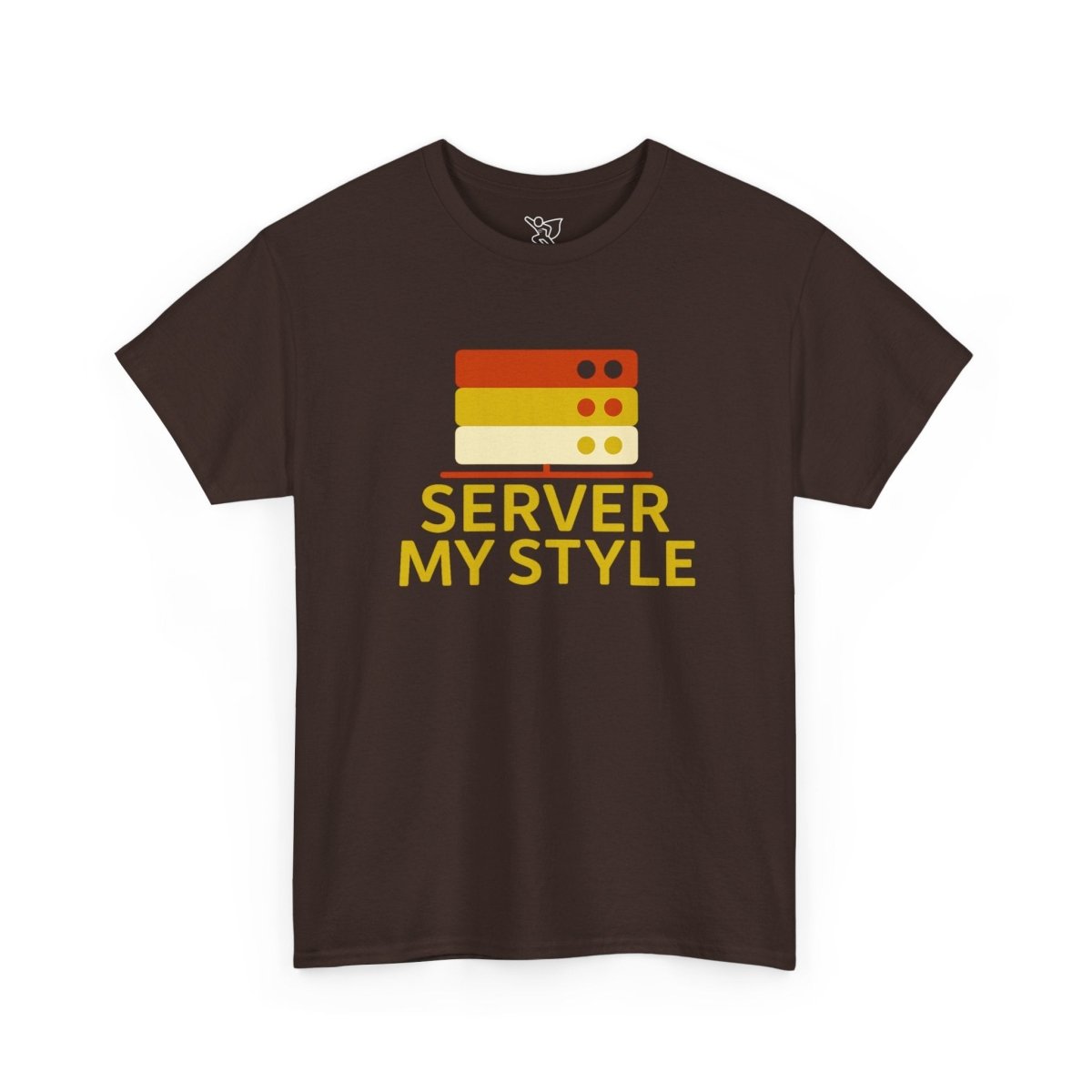 "Server My Style" Unisex Heavy Cotton Tee, Tech Humor Shirt, Geeky Gift, Casual Wear, Birthday Present, Everyday Comfort CW - 2 Yellow Orange - AI Tee Hero
