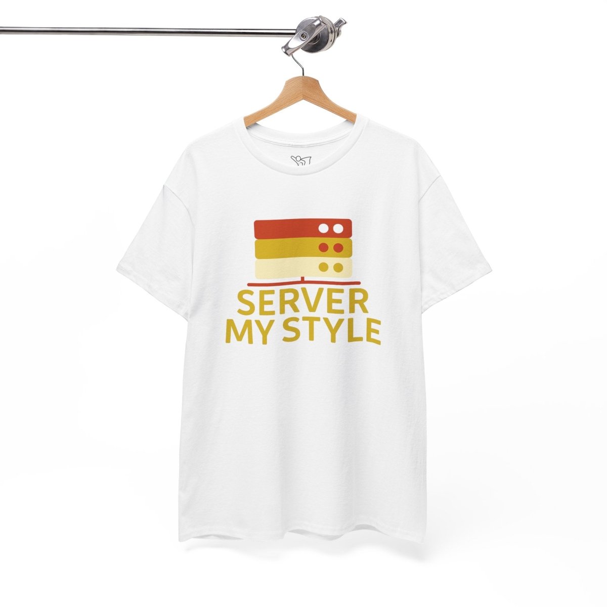 "Server My Style" Unisex Heavy Cotton Tee, Tech Humor Shirt, Geeky Gift, Casual Wear, Birthday Present, Everyday Comfort CW - 2 Yellow Orange - AI Tee Hero