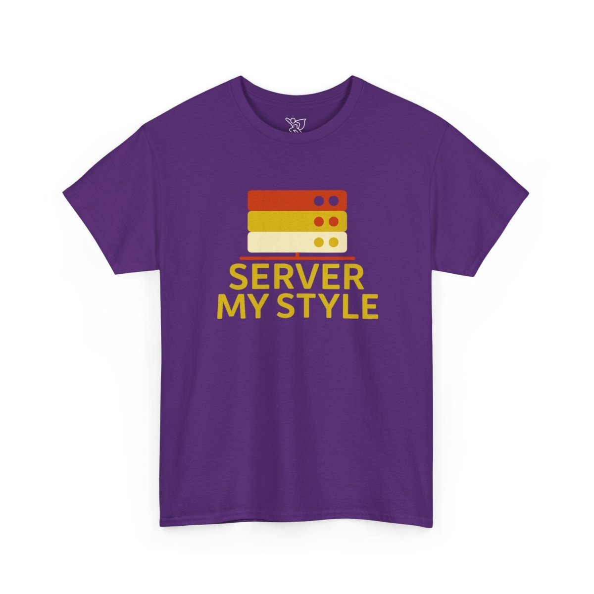 "Server My Style" Unisex Heavy Cotton Tee, Tech Humor Shirt, Geeky Gift, Casual Wear, Birthday Present, Everyday Comfort CW - 2 Yellow Orange - AI Tee Hero