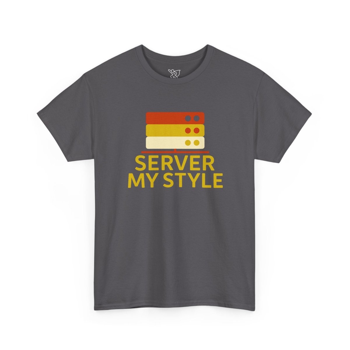 "Server My Style" Unisex Heavy Cotton Tee, Tech Humor Shirt, Geeky Gift, Casual Wear, Birthday Present, Everyday Comfort CW - 2 Yellow Orange - AI Tee Hero