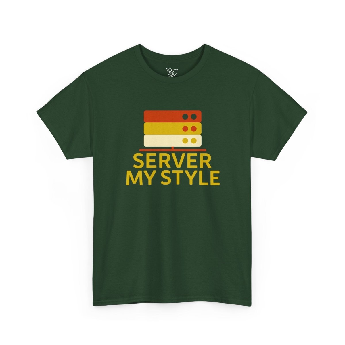 "Server My Style" Unisex Heavy Cotton Tee, Tech Humor Shirt, Geeky Gift, Casual Wear, Birthday Present, Everyday Comfort CW - 2 Yellow Orange - AI Tee Hero
