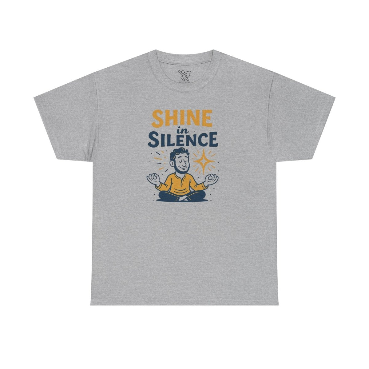 "Shine in Silence" Mindful Meditation Tee - Shine in Silence Unisex Cotton Shirt, Yoga Shirt, Gift for Meditators, Mindfulness Apparel, Relaxation Wear - MINDSet Collection - AI Tee Hero