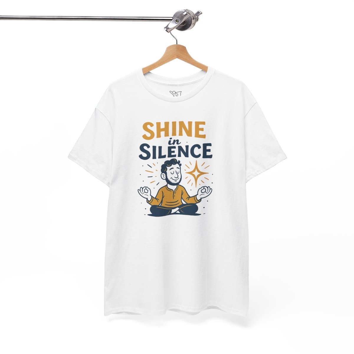 "Shine in Silence" Mindful Meditation Tee - Shine in Silence Unisex Cotton Shirt, Yoga Shirt, Gift for Meditators, Mindfulness Apparel, Relaxation Wear - MINDSet Collection - AI Tee Hero
