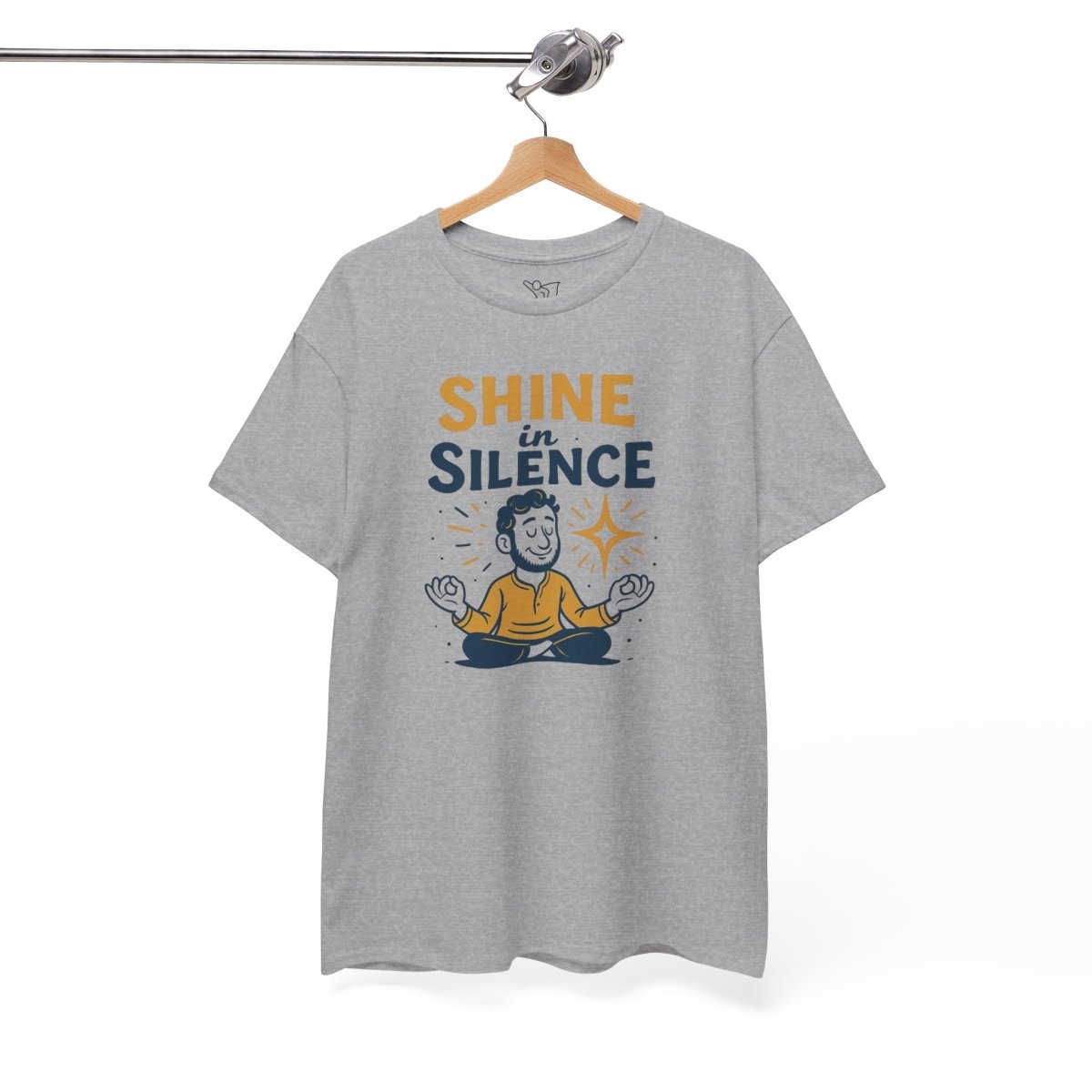 "Shine in Silence" Mindful Meditation Tee - Shine in Silence Unisex Cotton Shirt, Yoga Shirt, Gift for Meditators, Mindfulness Apparel, Relaxation Wear - MINDSet Collection - AI Tee Hero