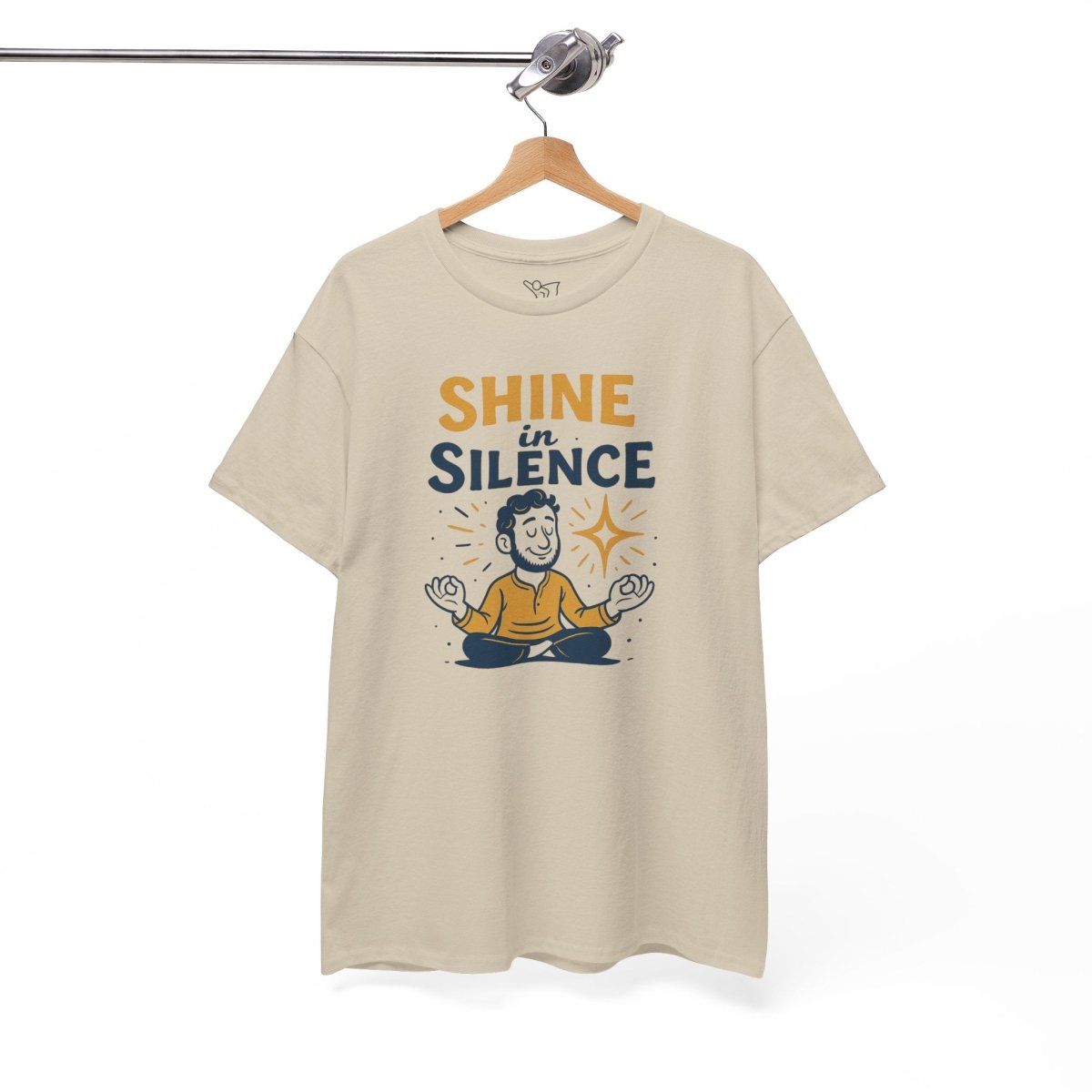 "Shine in Silence" Mindful Meditation Tee - Shine in Silence Unisex Cotton Shirt, Yoga Shirt, Gift for Meditators, Mindfulness Apparel, Relaxation Wear - MINDSet Collection - AI Tee Hero