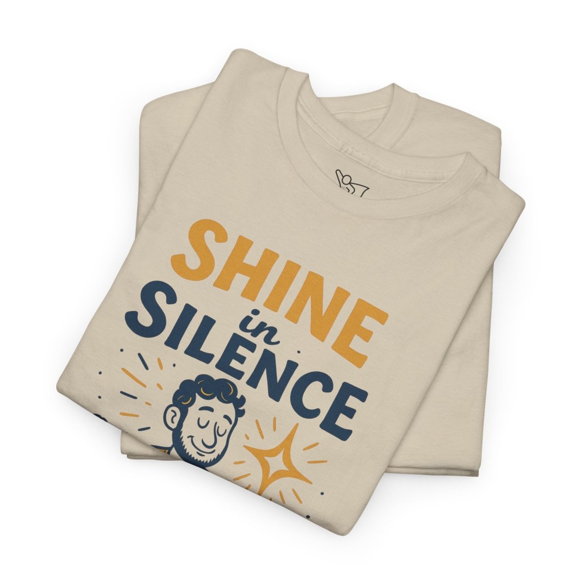 "Shine in Silence" Mindful Meditation Tee - Shine in Silence Unisex Cotton Shirt, Yoga Shirt, Gift for Meditators, Mindfulness Apparel, Relaxation Wear - MINDSet Collection - AI Tee Hero