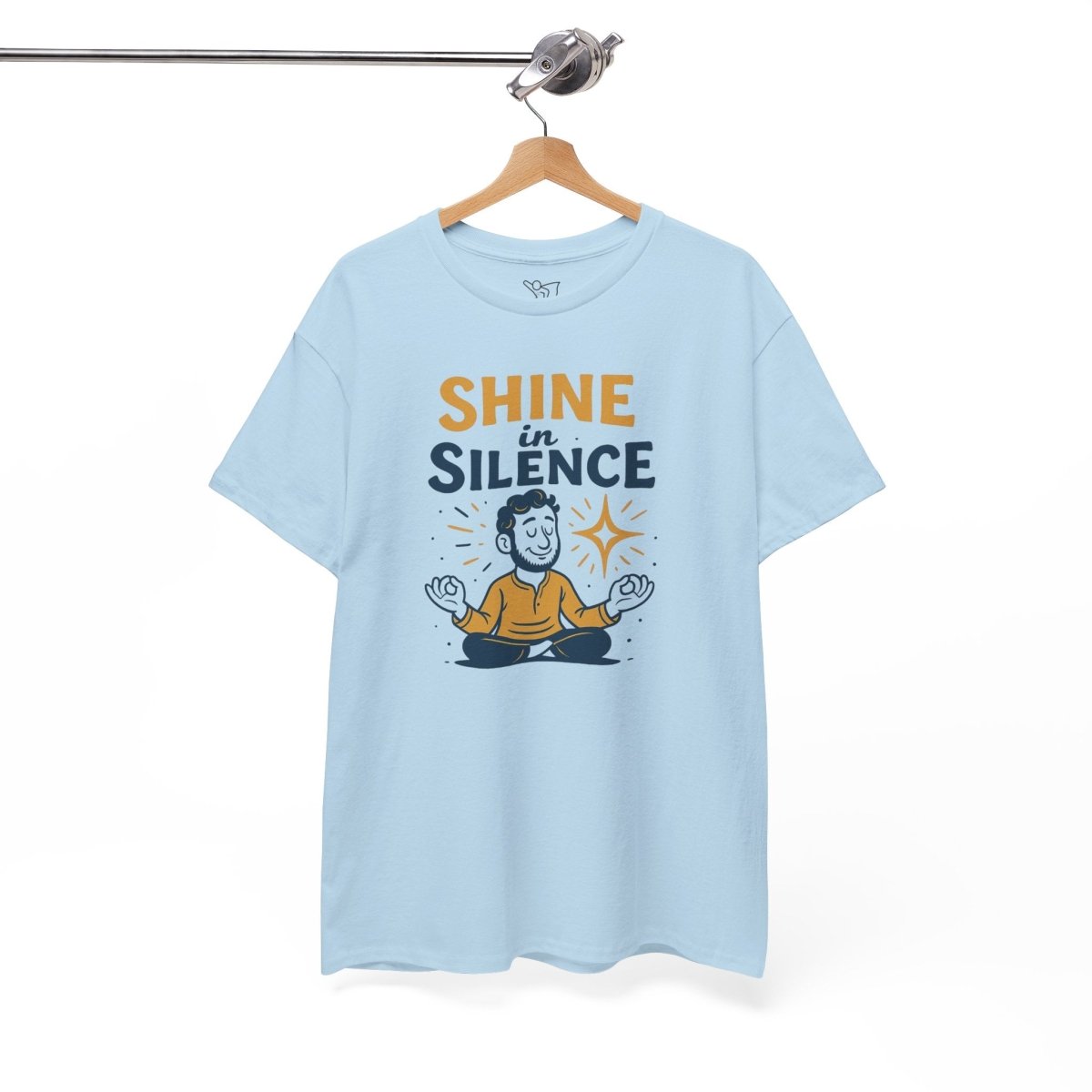 "Shine in Silence" Mindful Meditation Tee - Shine in Silence Unisex Cotton Shirt, Yoga Shirt, Gift for Meditators, Mindfulness Apparel, Relaxation Wear - MINDSet Collection - AI Tee Hero