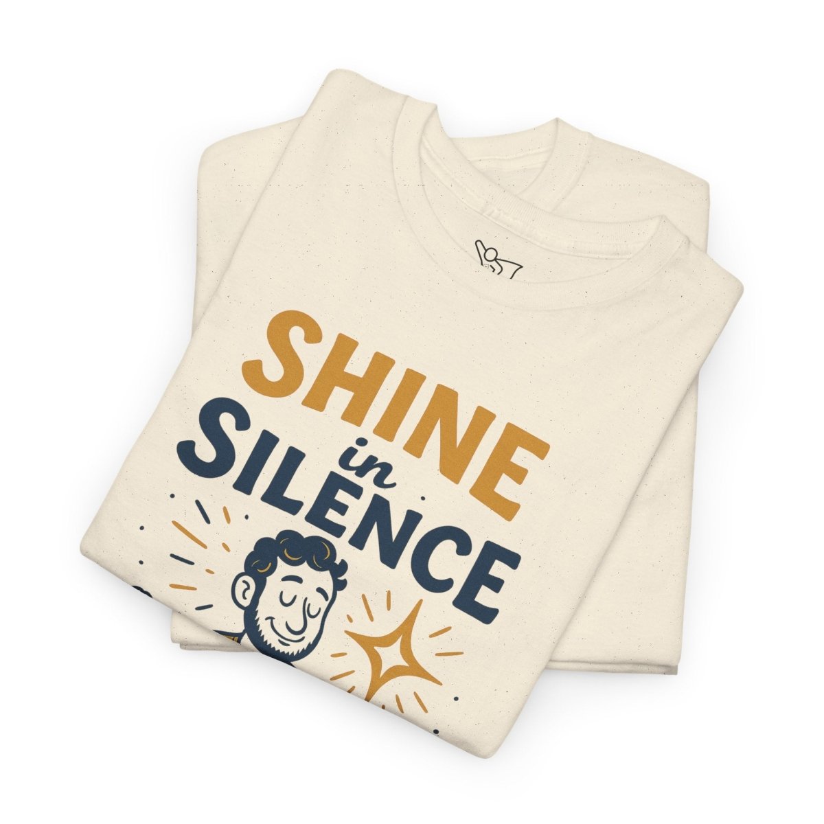 "Shine in Silence" Mindful Meditation Tee - Shine in Silence Unisex Cotton Shirt, Yoga Shirt, Gift for Meditators, Mindfulness Apparel, Relaxation Wear - MINDSet Collection - AI Tee Hero