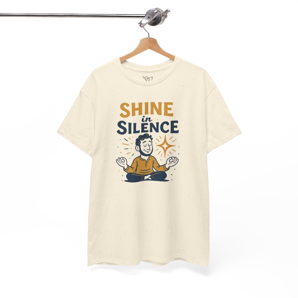 "Shine in Silence" Mindful Meditation Tee - Shine in Silence Unisex Cotton Shirt, Yoga Shirt, Gift for Meditators, Mindfulness Apparel, Relaxation Wear - MINDSet Collection - AI Tee Hero