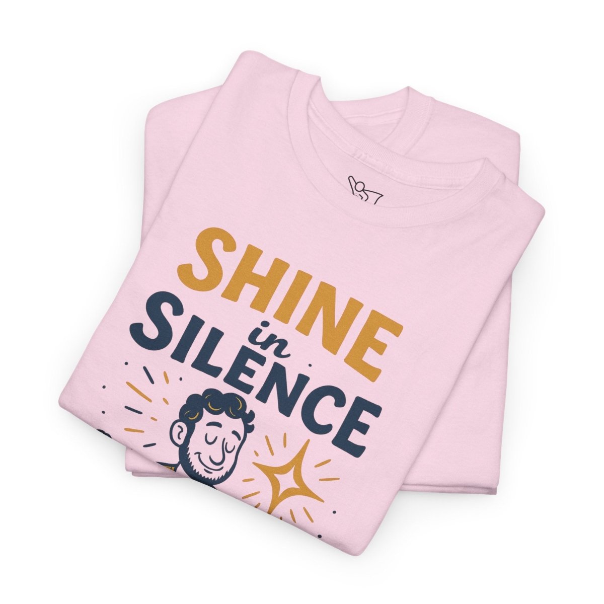 "Shine in Silence" Mindful Meditation Tee - Shine in Silence Unisex Cotton Shirt, Yoga Shirt, Gift for Meditators, Mindfulness Apparel, Relaxation Wear - MINDSet Collection - AI Tee Hero