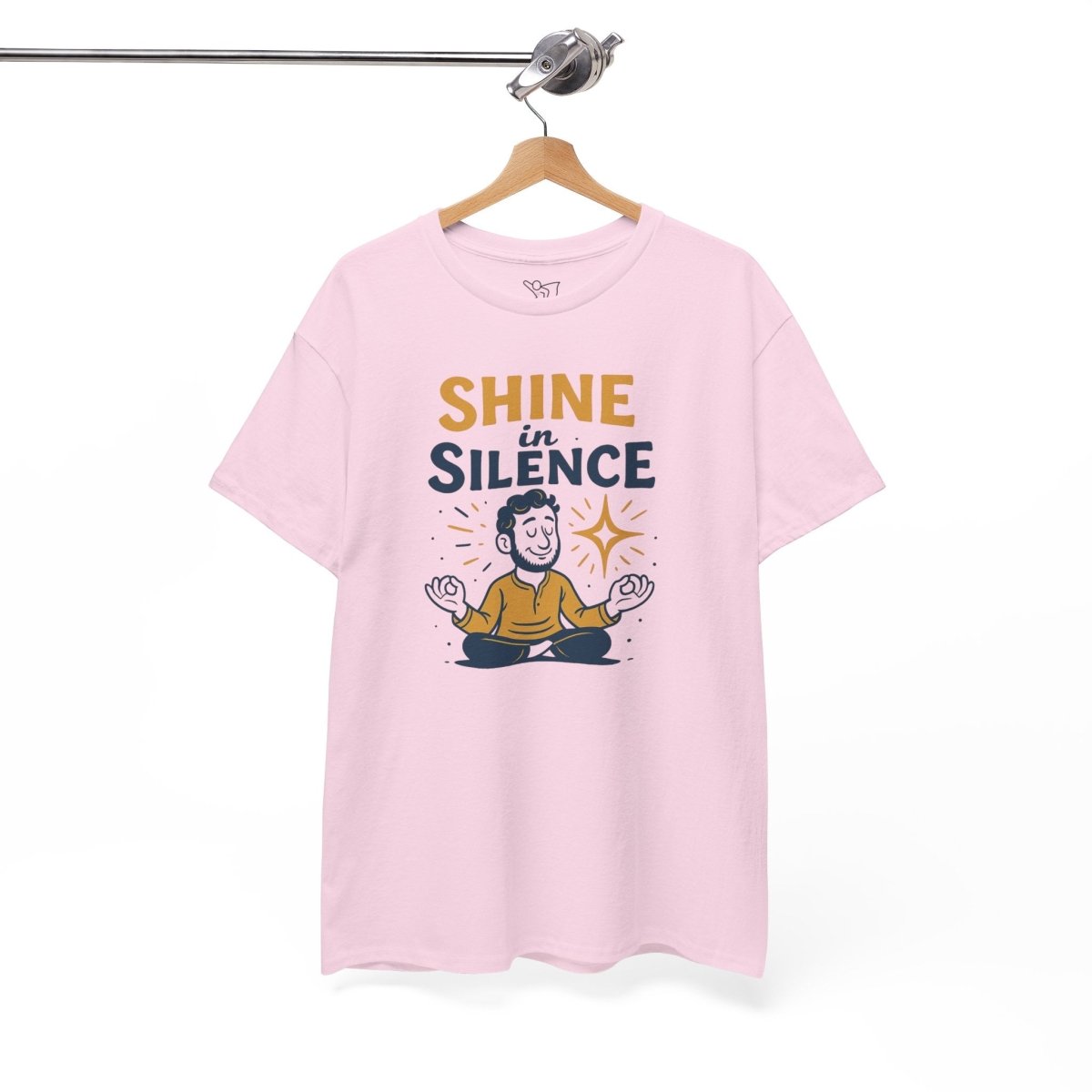 "Shine in Silence" Mindful Meditation Tee - Shine in Silence Unisex Cotton Shirt, Yoga Shirt, Gift for Meditators, Mindfulness Apparel, Relaxation Wear - MINDSet Collection - AI Tee Hero