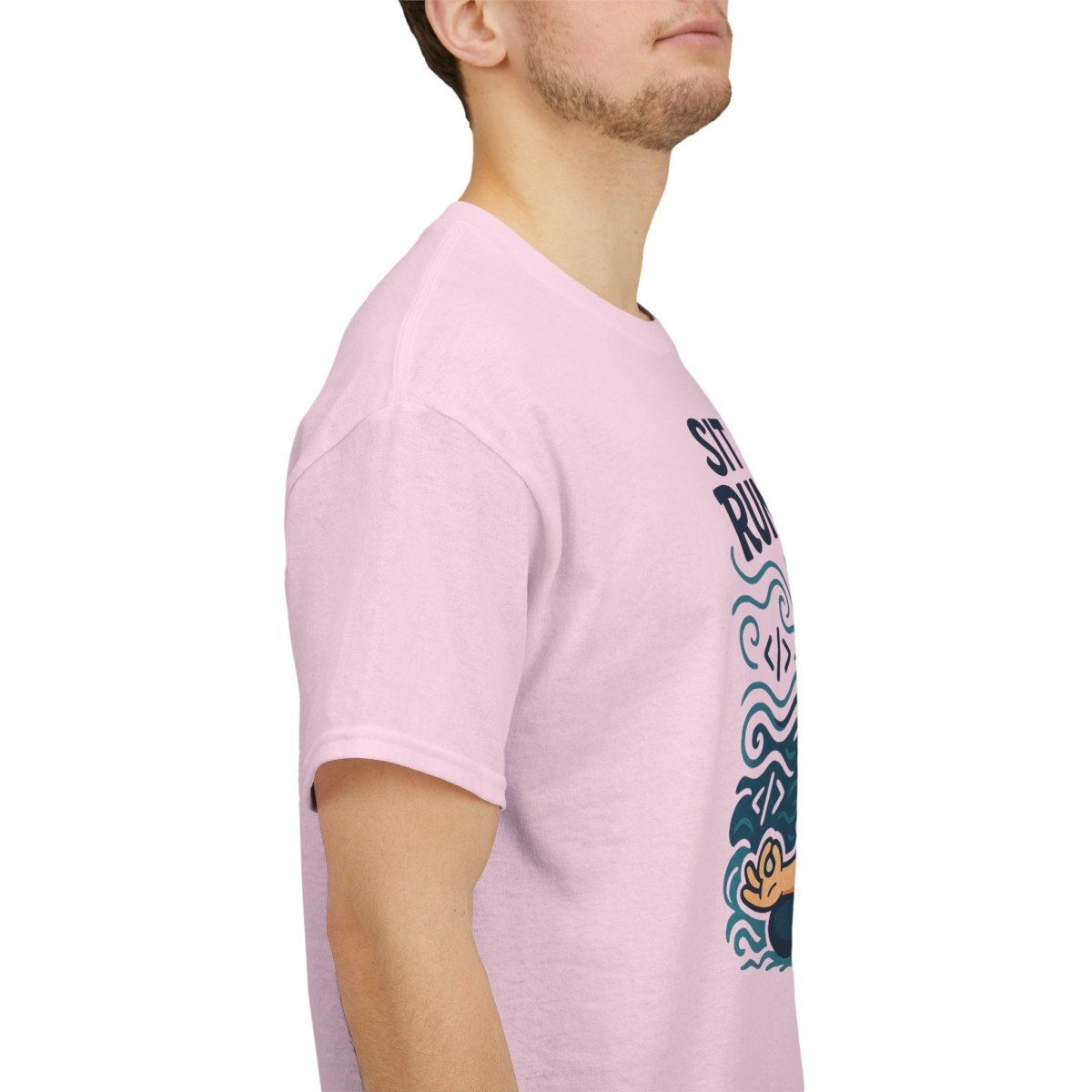 "Sit Still, Run Deep" Meditation Graphic Tee, Unisex Heavy Cotton Shirt, Yoga Gift, Mindfulness Apparel, Relaxation Wear - MINDSet Collection - AI Tee Hero