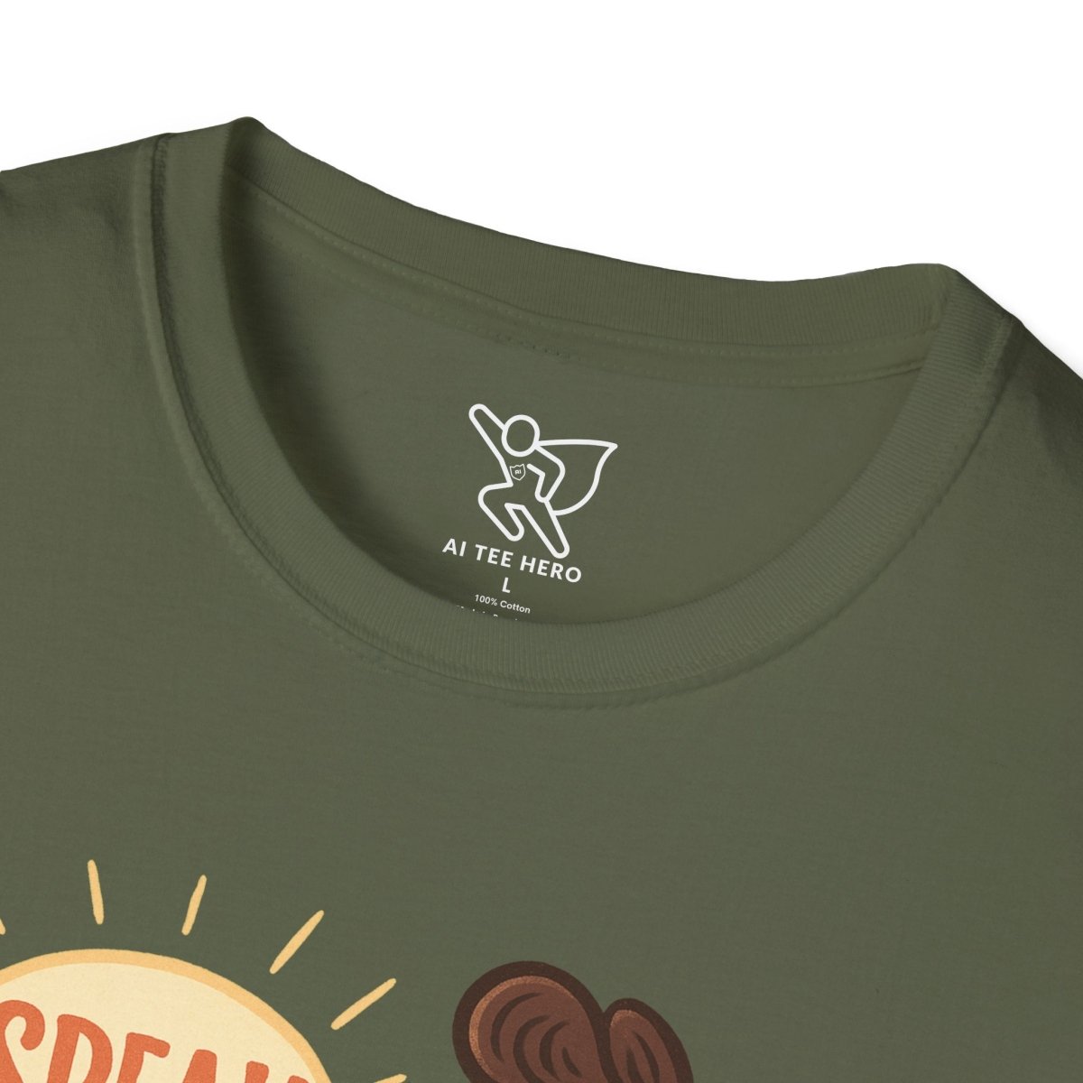 "Speak Softly" Unisex T-Shirt Softstyle Graphic Tee, Mindfulness and Relax Vibe, Inner Peace - MINDSet Collection - AI Tee Hero