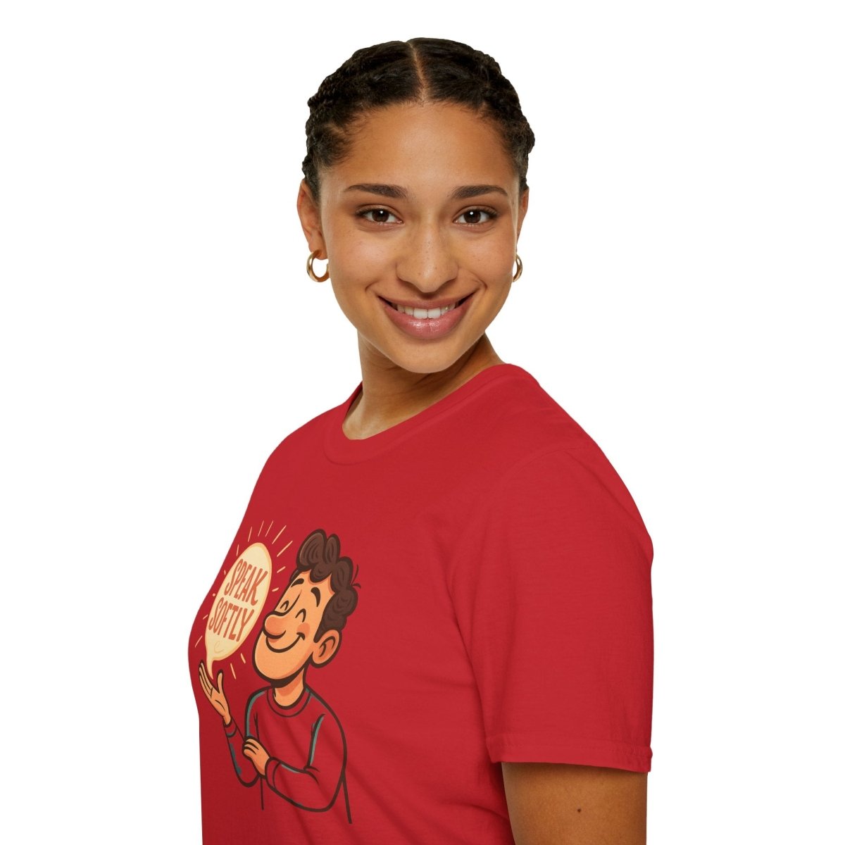 "Speak Softly" Unisex T-Shirt Softstyle Graphic Tee, Mindfulness and Relax Vibe, Inner Peace - MINDSet Collection - AI Tee Hero