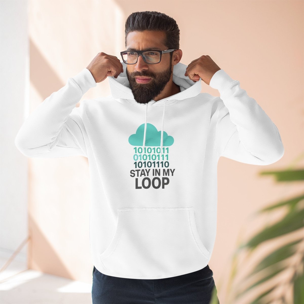 "Stay in My Loop" Cozy Tech - Inspired Fleece, Perfect for Programmers, Gamers, Gift for Tech Lovers, Casual Wear, Cozy Layering - AI Tee Hero