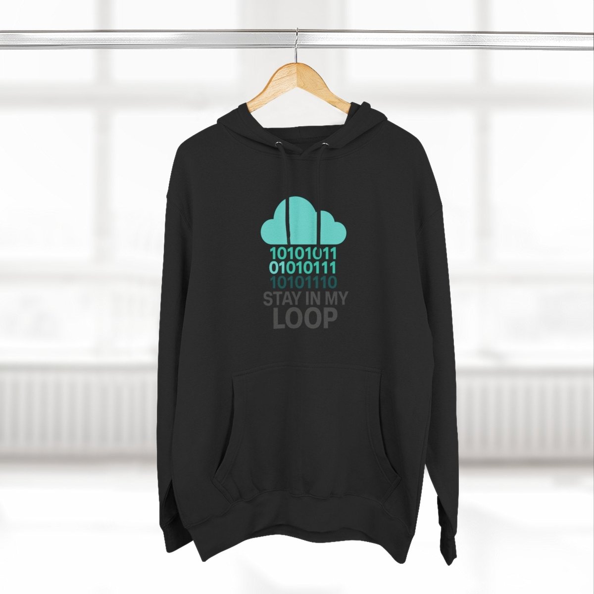 "Stay in My Loop" Cozy Tech - Inspired Fleece, Perfect for Programmers, Gamers, Gift for Tech Lovers, Casual Wear, Cozy Layering - AI Tee Hero