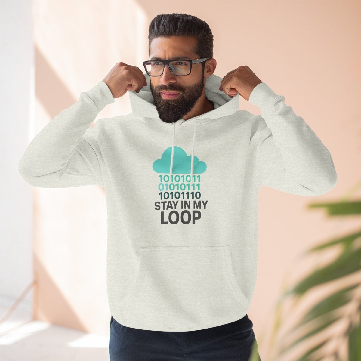 "Stay in My Loop" Cozy Tech - Inspired Fleece, Perfect for Programmers, Gamers, Gift for Tech Lovers, Casual Wear, Cozy Layering - AI Tee Hero