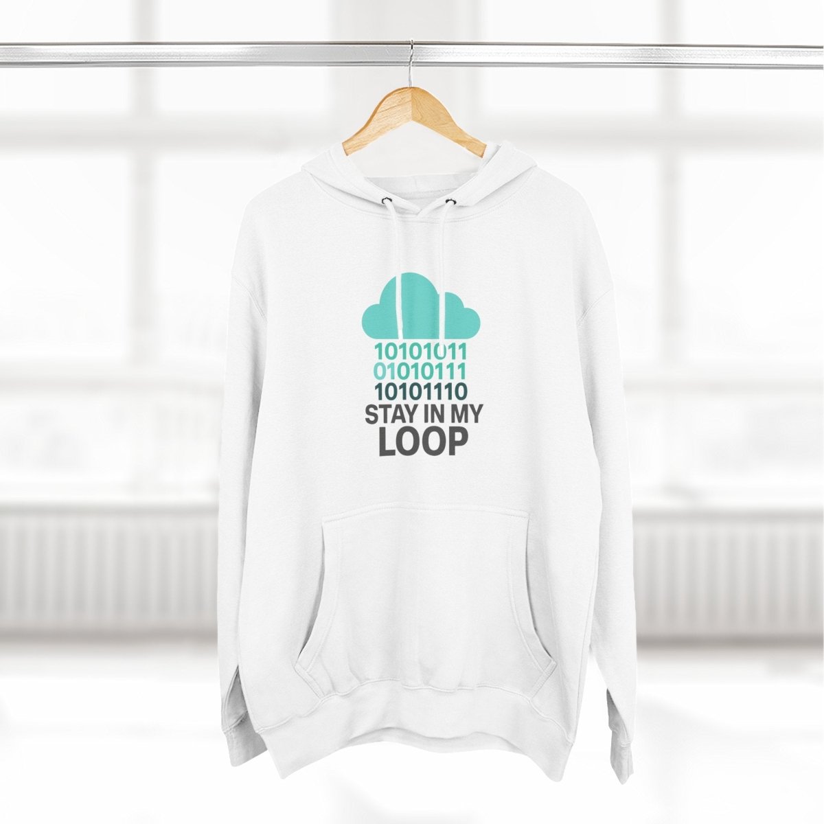 "Stay in My Loop" Cozy Tech - Inspired Fleece, Perfect for Programmers, Gamers, Gift for Tech Lovers, Casual Wear, Cozy Layering - AI Tee Hero