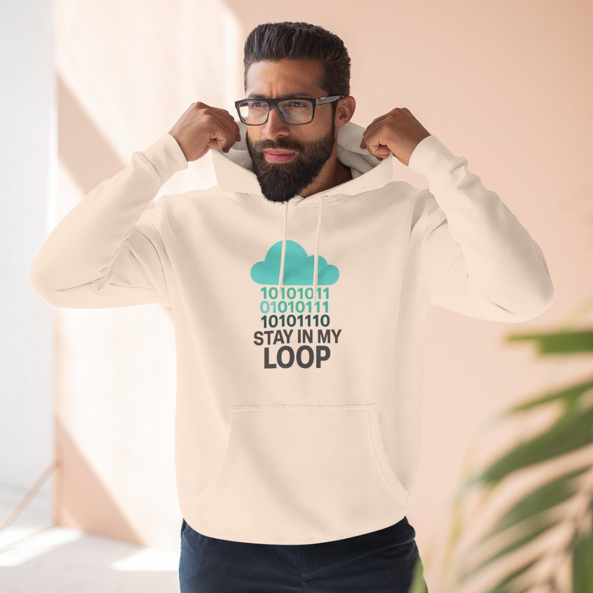 "Stay in My Loop" Cozy Tech - Inspired Fleece, Perfect for Programmers, Gamers, Gift for Tech Lovers, Casual Wear, Cozy Layering - AI Tee Hero