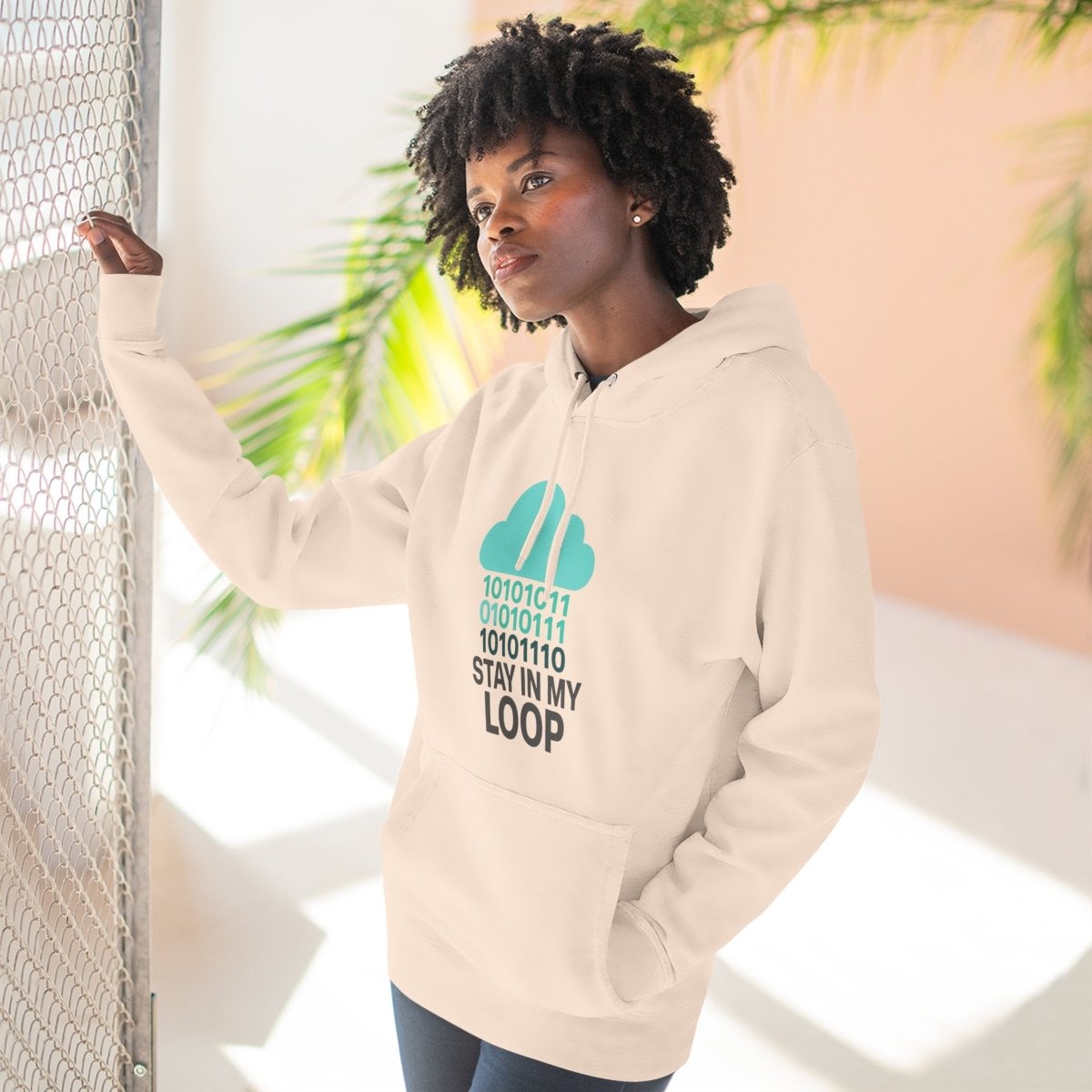 "Stay in My Loop" Cozy Tech - Inspired Fleece, Perfect for Programmers, Gamers, Gift for Tech Lovers, Casual Wear, Cozy Layering - AI Tee Hero