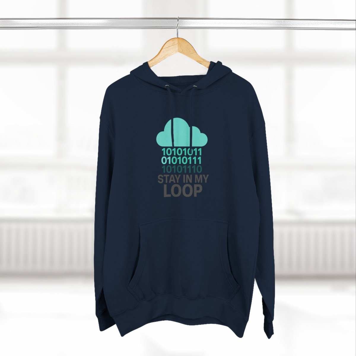 "Stay in My Loop" Cozy Tech - Inspired Fleece, Perfect for Programmers, Gamers, Gift for Tech Lovers, Casual Wear, Cozy Layering - AI Tee Hero
