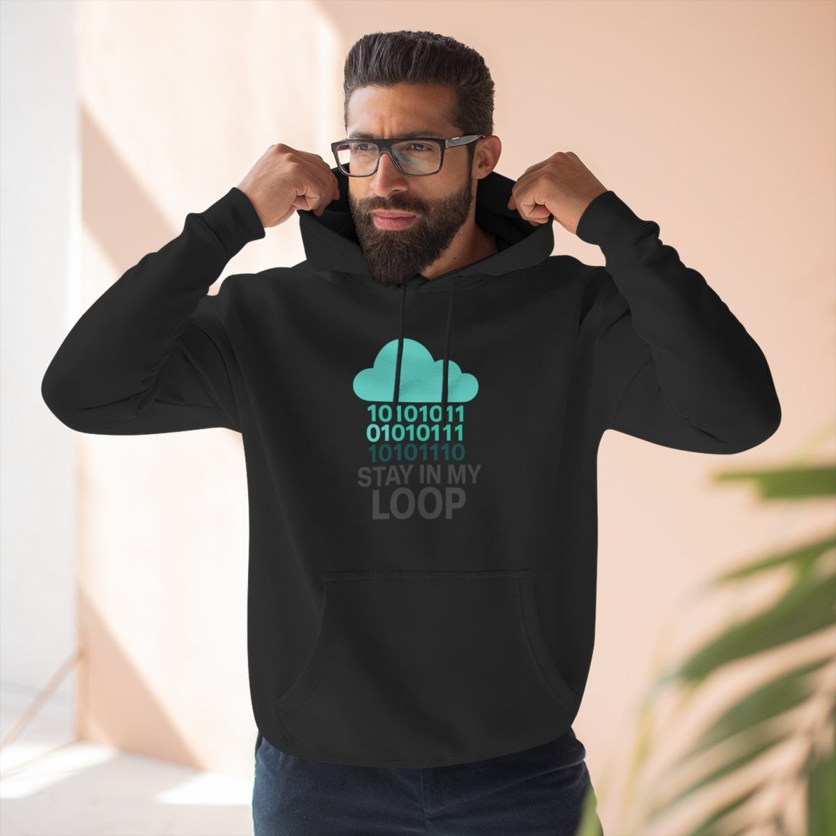 "Stay in My Loop" Cozy Tech - Inspired Fleece, Perfect for Programmers, Gamers, Gift for Tech Lovers, Casual Wear, Cozy Layering - AI Tee Hero