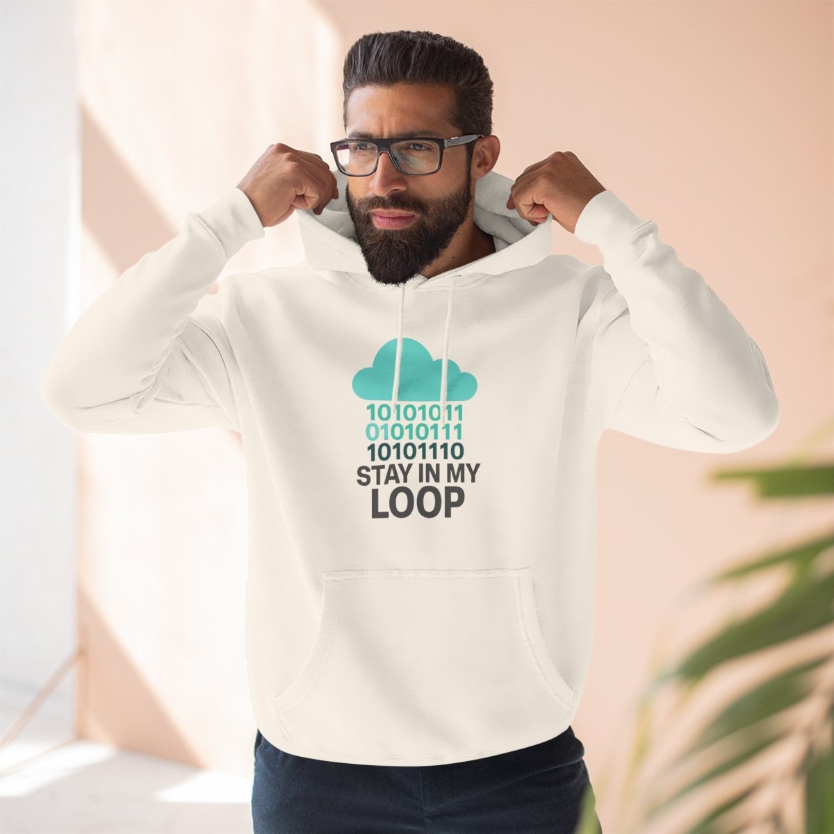 "Stay in My Loop" Cozy Tech - Inspired Fleece, Perfect for Programmers, Gamers, Gift for Tech Lovers, Casual Wear, Cozy Layering - AI Tee Hero