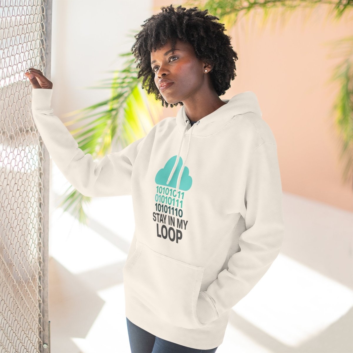 "Stay in My Loop" Cozy Tech - Inspired Fleece, Perfect for Programmers, Gamers, Gift for Tech Lovers, Casual Wear, Cozy Layering - AI Tee Hero