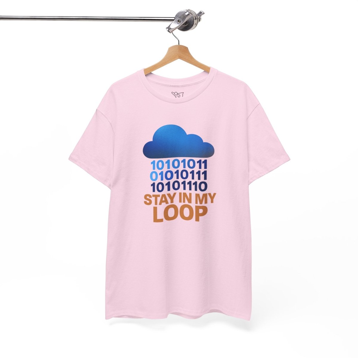 "Stay in My Loop T-Shirt" Tech Humor Shirt, Gift for Coders, Casual Everyday Wear, Cloud Design CW - 2 Orange - AI Tee Hero