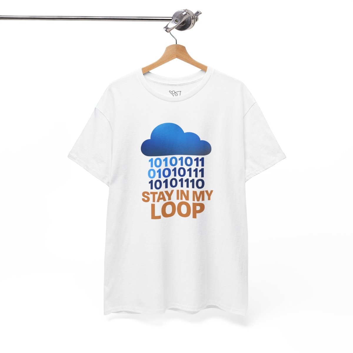 "Stay in My Loop T-Shirt" Tech Humor Shirt, Gift for Coders, Casual Everyday Wear, Cloud Design CW - 2 Orange - AI Tee Hero