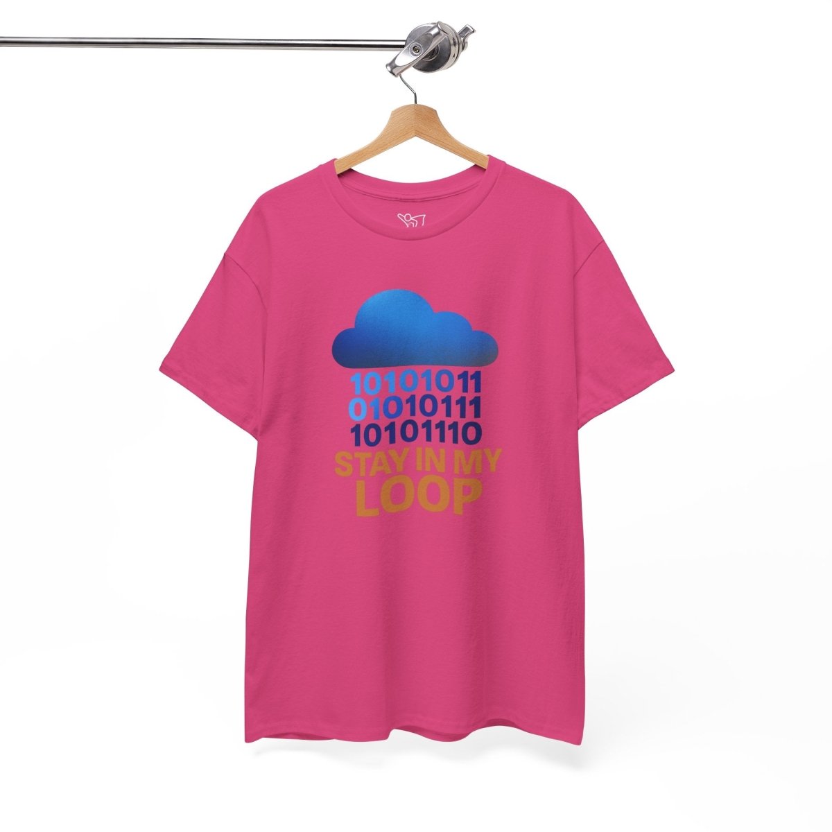 "Stay in My Loop T-Shirt" Tech Humor Shirt, Gift for Coders, Casual Everyday Wear, Cloud Design CW - 2 Orange - AI Tee Hero
