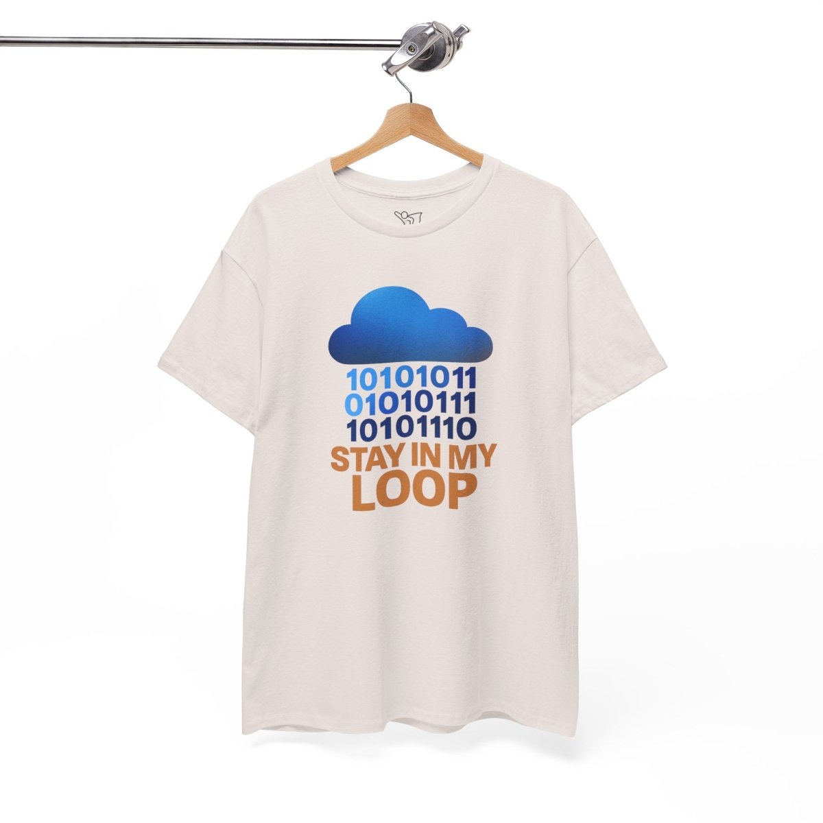 "Stay in My Loop T-Shirt" Tech Humor Shirt, Gift for Coders, Casual Everyday Wear, Cloud Design CW - 2 Orange - AI Tee Hero