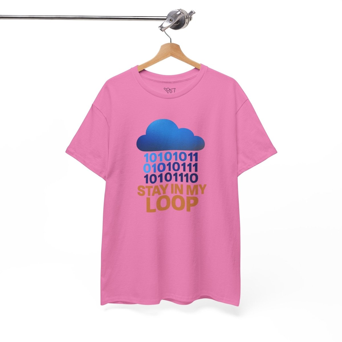 "Stay in My Loop T-Shirt" Tech Humor Shirt, Gift for Coders, Casual Everyday Wear, Cloud Design CW - 2 Orange - AI Tee Hero