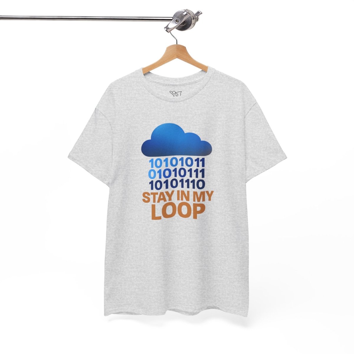 "Stay in My Loop T-Shirt" Tech Humor Shirt, Gift for Coders, Casual Everyday Wear, Cloud Design CW - 2 Orange - AI Tee Hero