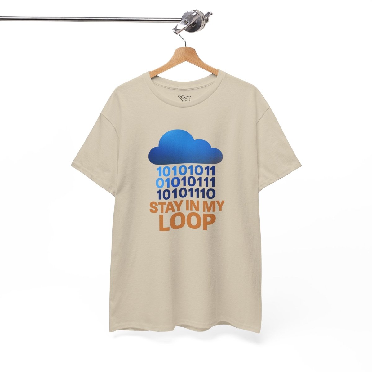 "Stay in My Loop T-Shirt" Tech Humor Shirt, Gift for Coders, Casual Everyday Wear, Cloud Design CW - 2 Orange - AI Tee Hero