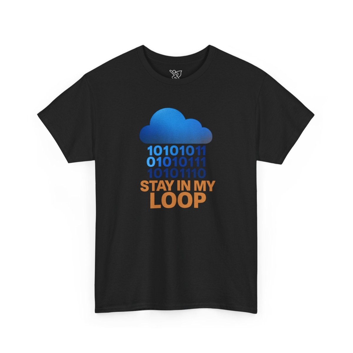 "Stay in My Loop T-Shirt" Tech Humor Shirt, Gift for Coders, Casual Everyday Wear, Cloud Design CW - 2 Orange - AI Tee Hero