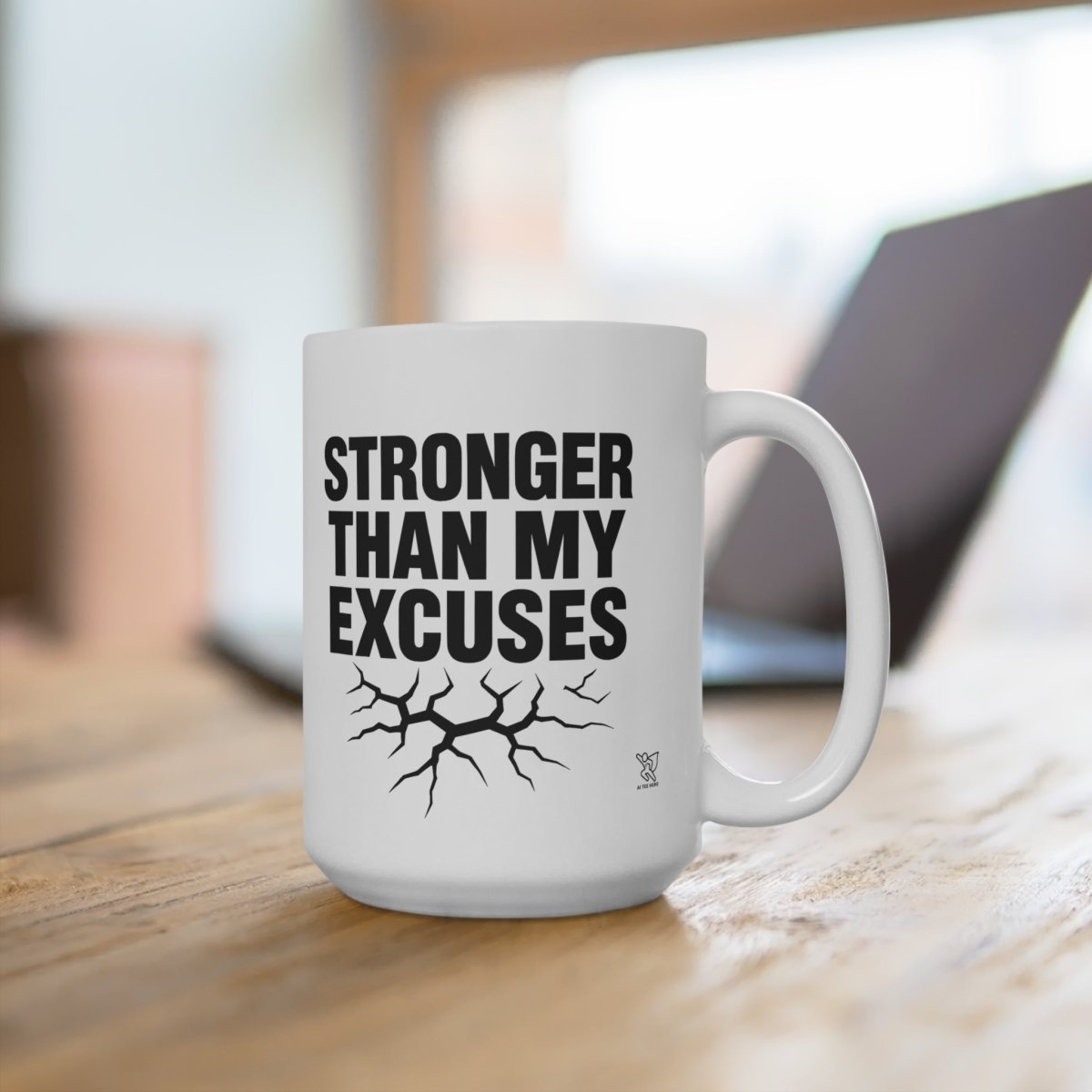 "Stronger Than My Excuses" Inspirational Coffee Mug | Fitness Gift, Motivational Cup, Home Office Decor, Personalized Mug - AI Tee Hero