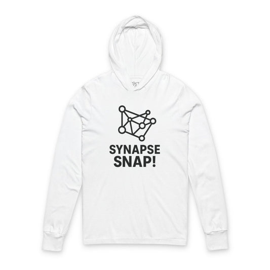 "Synapse Snap!" Unisex Hooded Long Sleeve Tee, Inspired by Science, Perfect for Casual Wear, Gifts for Nerds, Fall Activities, Stylish Tee - AI Tee Hero