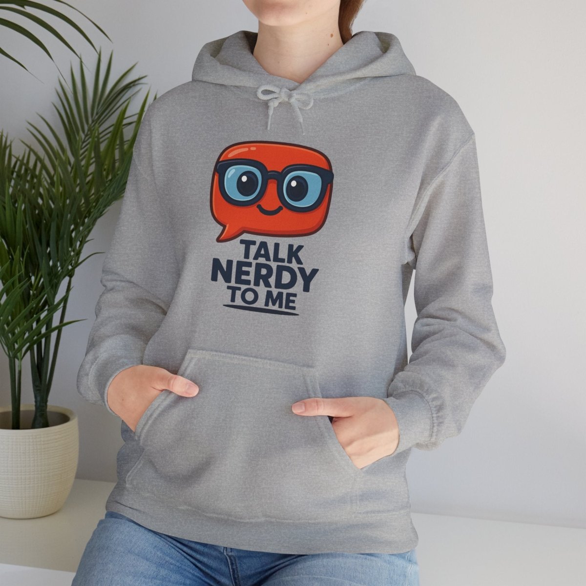 "Talk Nerdy To Me" Funny Hoodie for Geeky Friends, Gift for Gamers, Trendy Sweatshirt, Hoodie for Nerds - AI Tee Hero