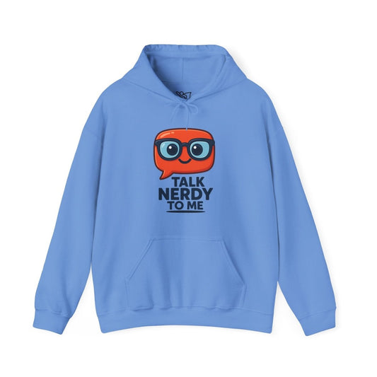 "Talk Nerdy To Me" Funny Hoodie for Geeky Friends, Gift for Gamers, Trendy Sweatshirt, Hoodie for Nerds - AI Tee Hero